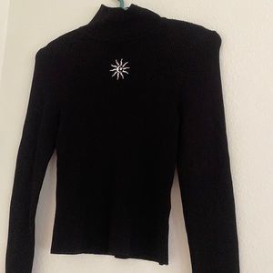 Black H&M long sleeve crew neck top